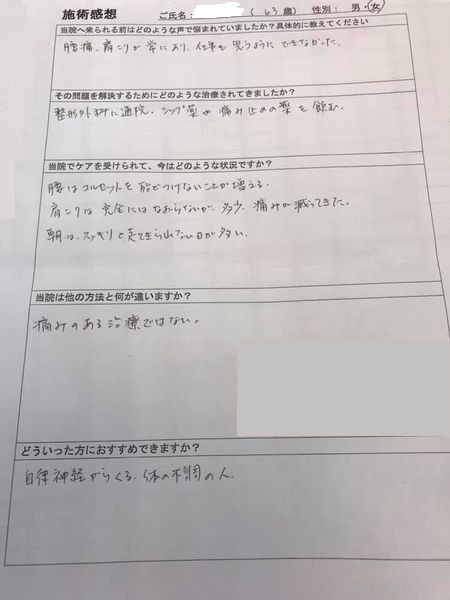 名古屋市　60代女性　腰痛、肩こり.jpg